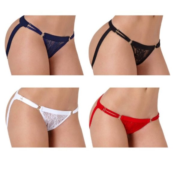 Besame Women G-String Thong Levanta Cola Butt Lift Underwear Lingerie 4 Pack - Picture 3 of 5